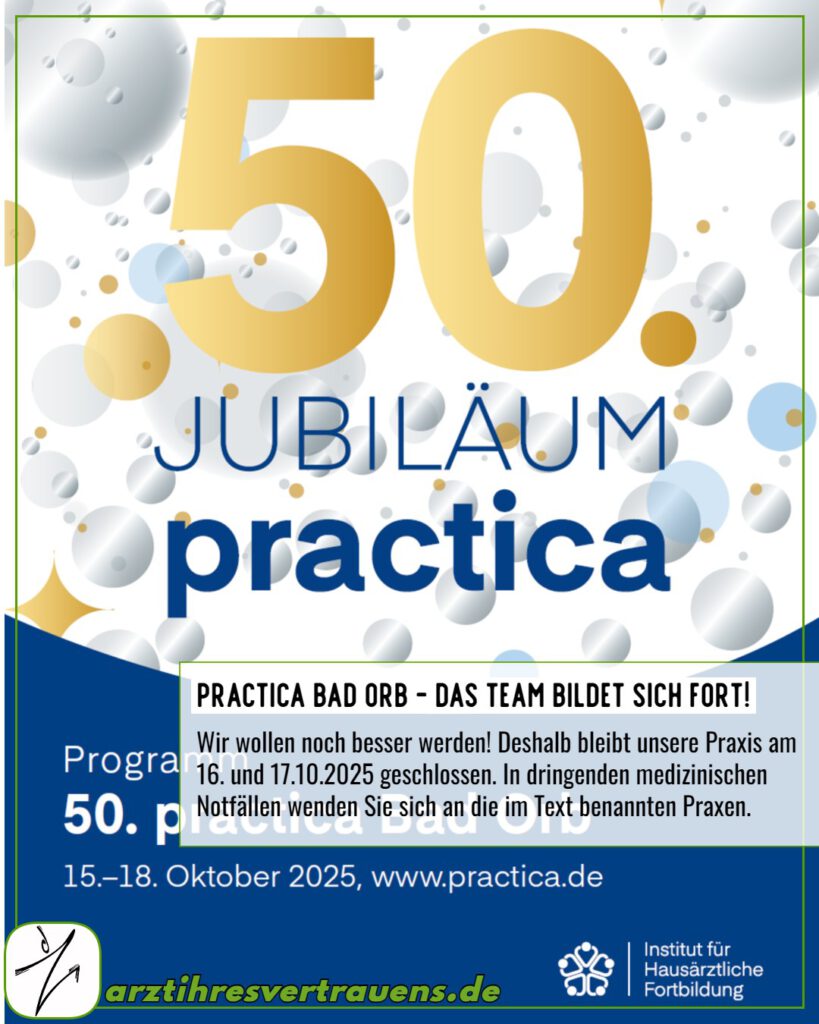 Plakat mit Werbung für die 50. Practica 2025.